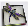 Image 1 : DRAGONFLY RHINESTONE BROOCH