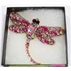 Image 1 : DRAGONFLY RHINESTONE BROOCH