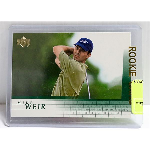 MIKE WEIR GOLF ROOKIE CARD CANADIAN BOY
