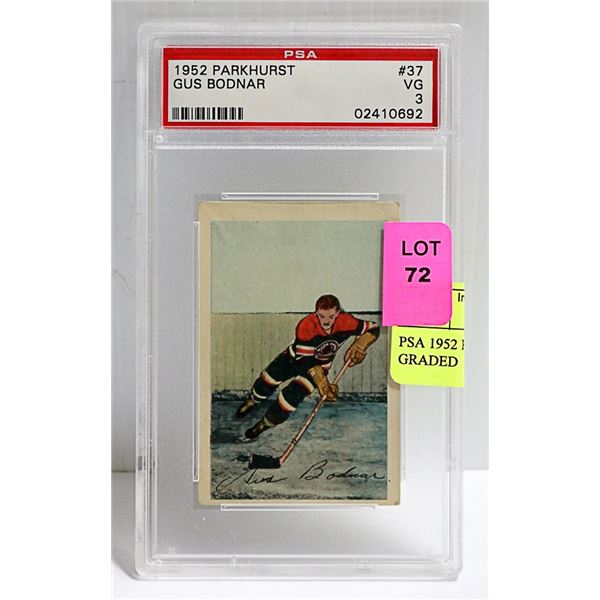 PSA 1952 PARKHURST # 37 HOF GRADED VG 3