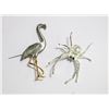 Image 1 : SILVER SPIDER AND FLAMINGO BROOCHES TOGETHER