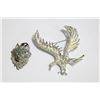 Image 1 : FLYING EAGLE AND BLUE EYED WOLF PENDANT