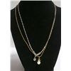 Image 1 : PEARL DROP NECKLACE AND RHINESTONE NECKLACES
