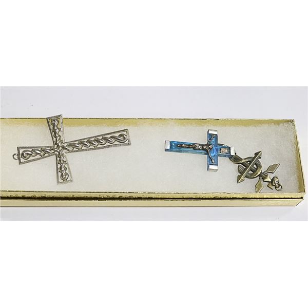 3 VINTAGE CROSSES ALL TOGETHER VINTAGE