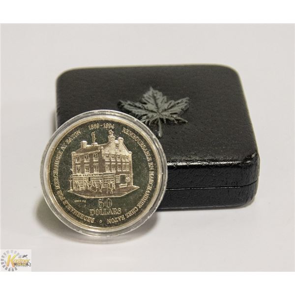 1994 CANADA $50 EATON 125TH 1oz. .999 SILVER PROOF
