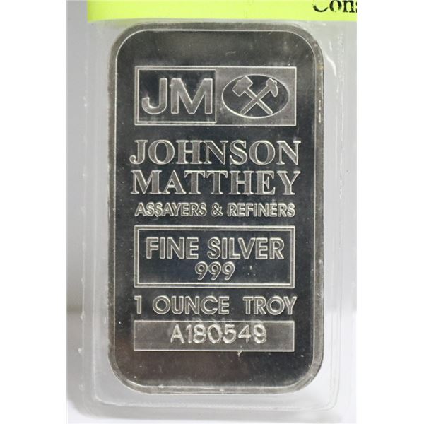 1 OZ .999 SILVER BAR