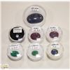 Image 1 : X7 GEMSTONES RUBY, EMERALD, SAPPHIRE, LAPIS
