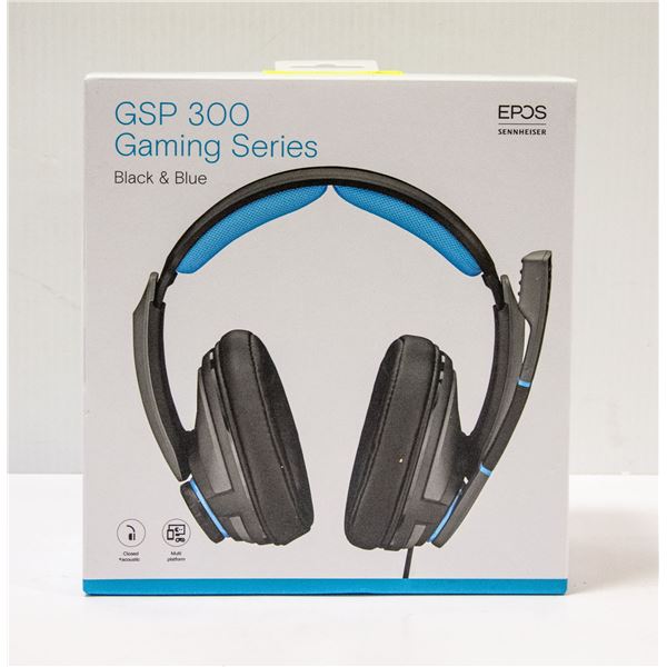 SENNHEISER GSP 300 GAMING SERIES BLACK AND BLUE