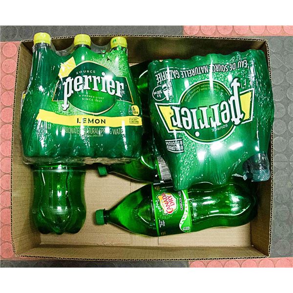 FLAT OF GINGERALE AND PERRIER LOT