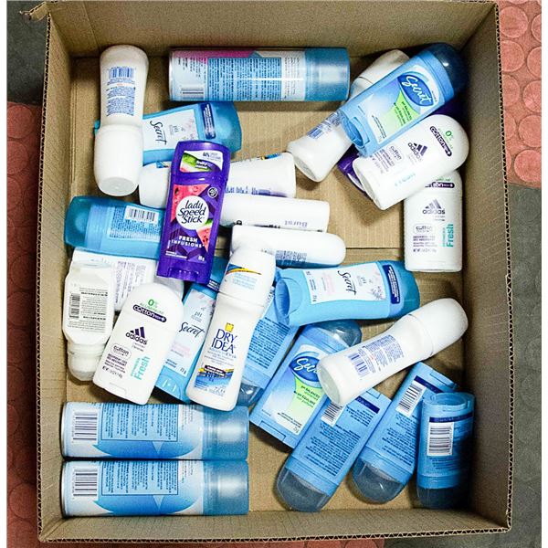 BOX LOT OF DEODORANT FOR WOMEN