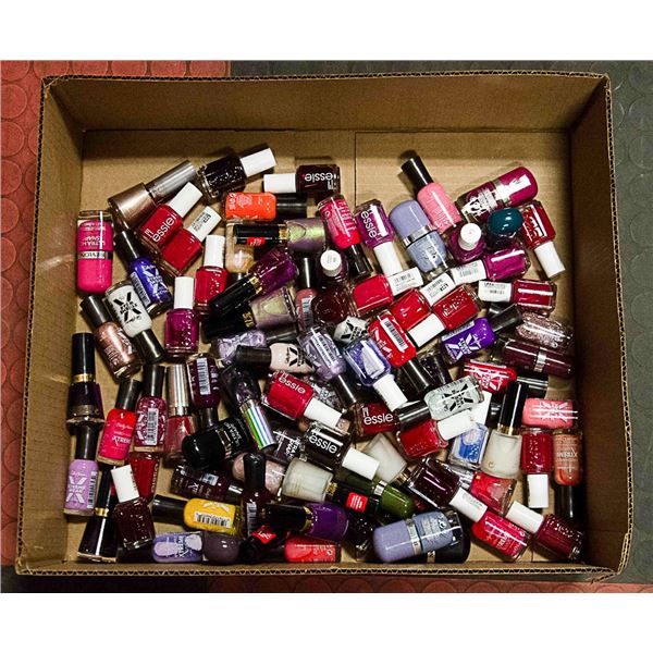 FLAT WITH VARIOUS KINDS OF NAIL POLISH