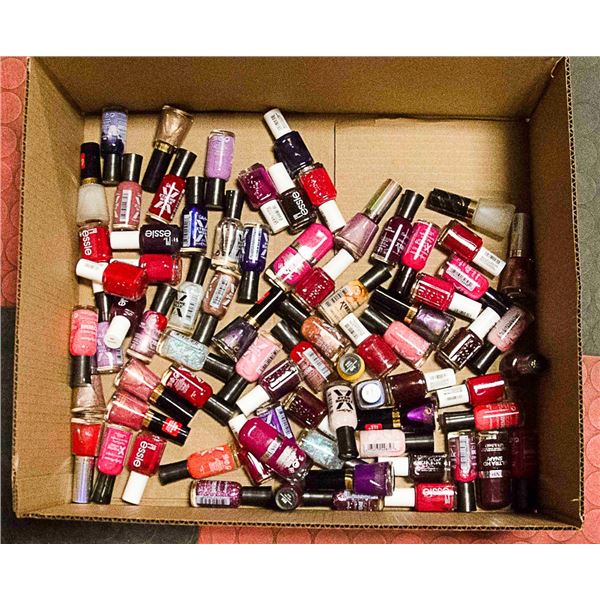FLAT WITH VARIOUS KINDS OF NAIL POLISH