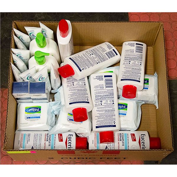 FLAT OF SKIN CARE PRODUCTS