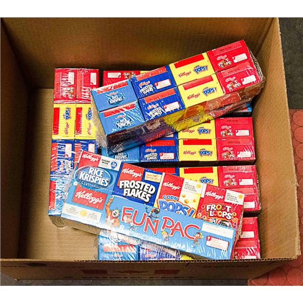 BOX LOT OF MINI CEREAL BOXES