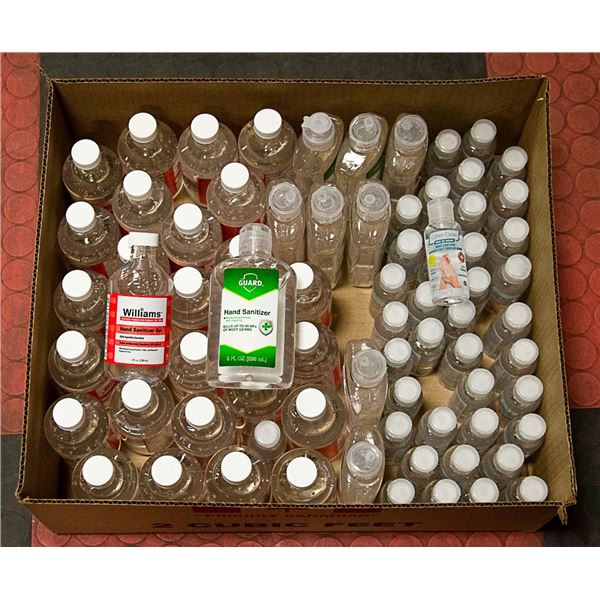 LOT OF HAND SANITIZER BOTTLES