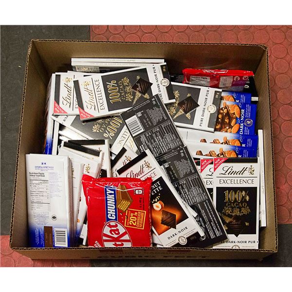BOX LOT OF CHOCOLATE BARS