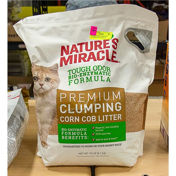 NATURES MIRACLE PREMIUM CLUMPING CAT LITTER, 18