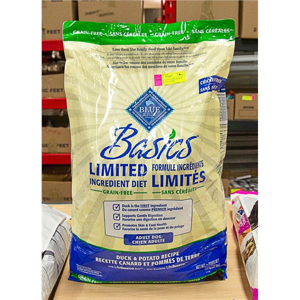 BLUE BASICS DOG FOOD, DUCK & POTATO RECIPE, 22 LBS