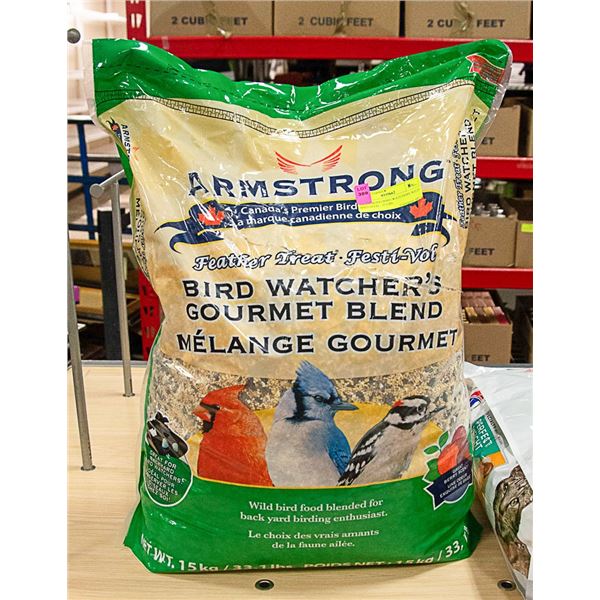 ARMSTRONG BIRD WATCHERS WILD BIRD SEED,   33 LBS.