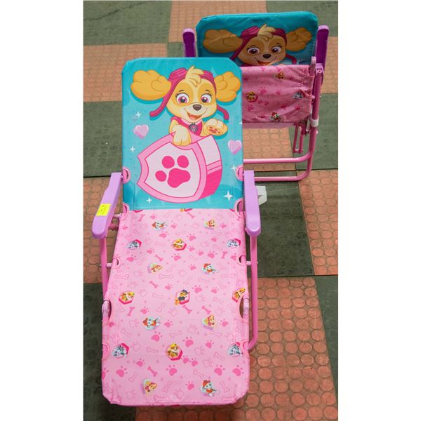 2 PAW PATROL CHILDRENS FOLDING CHAIRS
