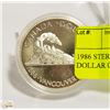 Image 1 : 1986 STERLING SILVER 25G TRAIN DOLLAR COIN