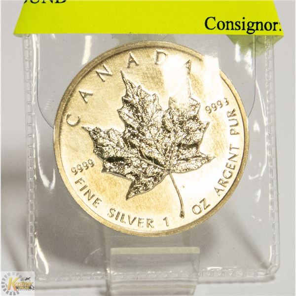 .999 TROY OZ SILVER MAPLE LEAF ROUND