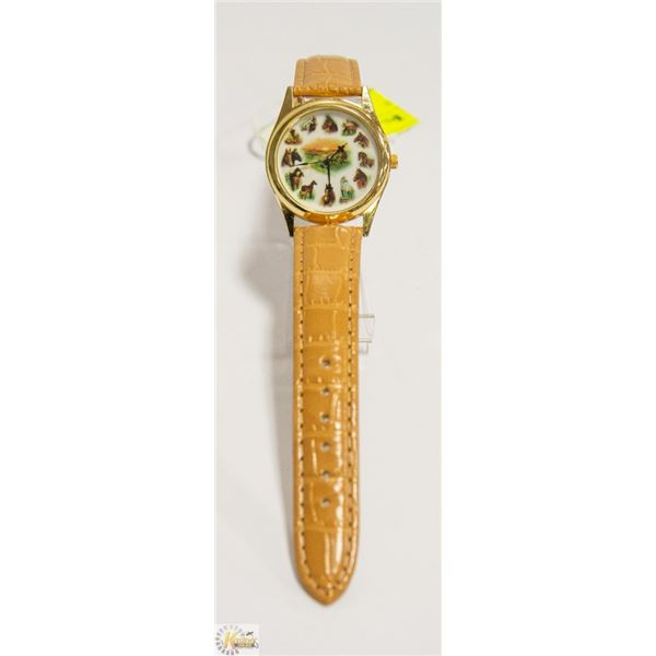 HORSE THEME WRIST WATCH