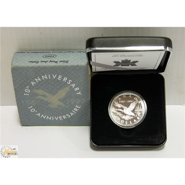 925 SILVER PROOF LOON COIN ANNIVERSARY 25G MINT