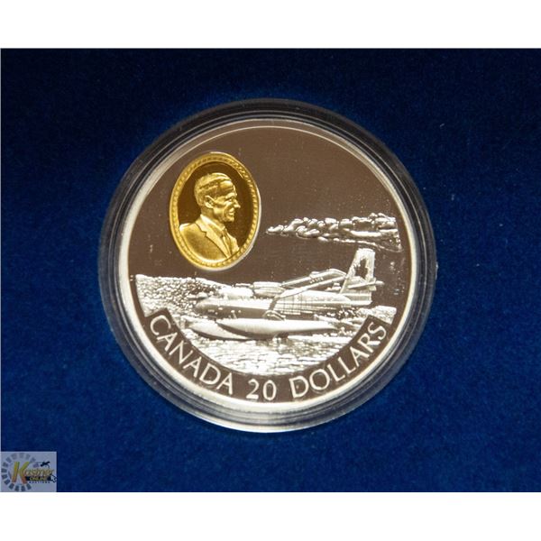 1.16 OZ  1997 STERLING SILVER OTTER AIRCRAFT