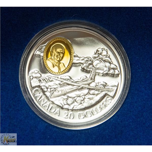 1.16 OZ STERLING SILVER DASH 8 AIRCRAFT