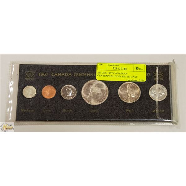 SILVER 1967 CANADIAN CENTENNIAL COIN SET IN CASE