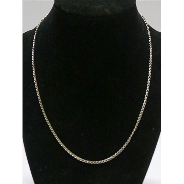 .925 SOLID SILVER TWISTED CURB LINK CHAIN 18"