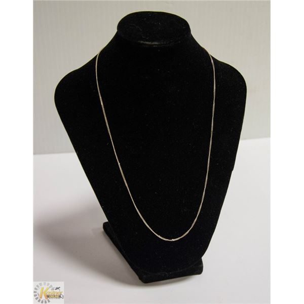 .925 SOLID SILVER ITAILIAN FINE LINK CHAIN 18"