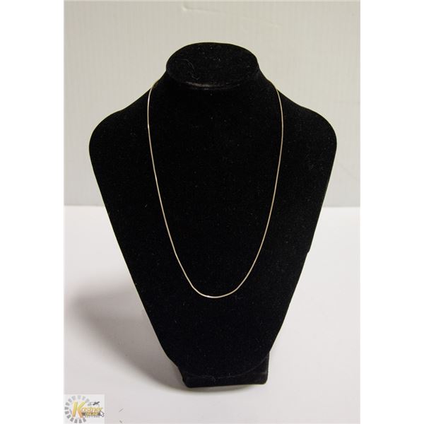 .925 SOLID SILVER ITALIAN FINE BOX LINK CHAIN 16"