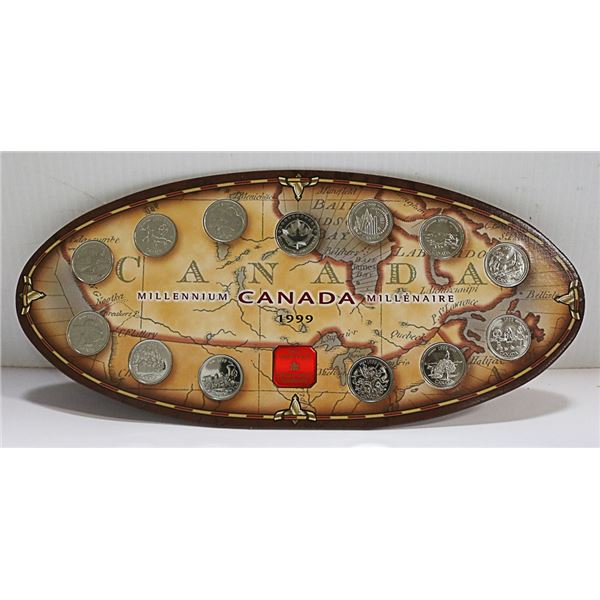 1999 MILLENNIUM QUARTER COLLECTOR SET ON CARD