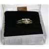 Image 1 : LADIES 14K DIAMOND RINGS SET SOLDERED TOGETHER