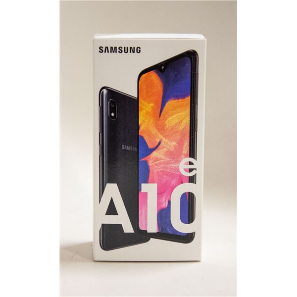 SAMSUNG A10E PHONE 32GB BLACK  NEW IN BOX