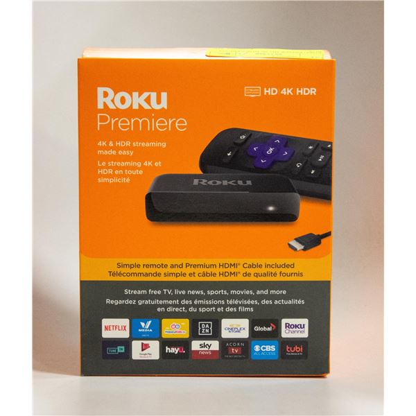 ROKU PREMIER HD 4K HDR STREAM BOX