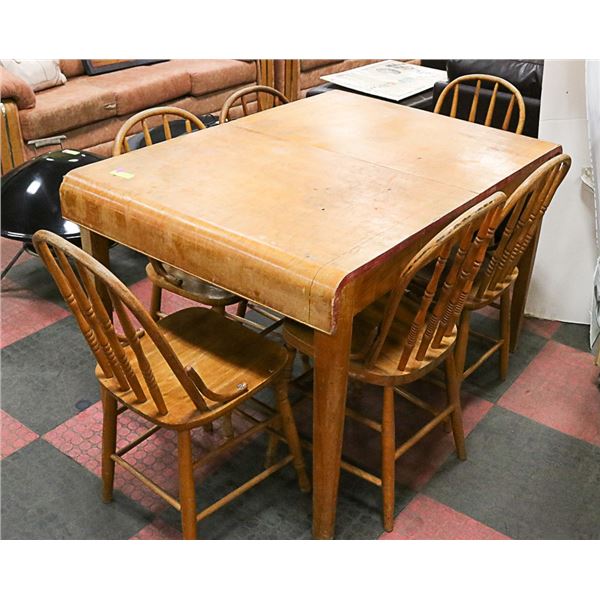 KITCHEN TABLE WITH 6 CHAIRS 47" X 34"