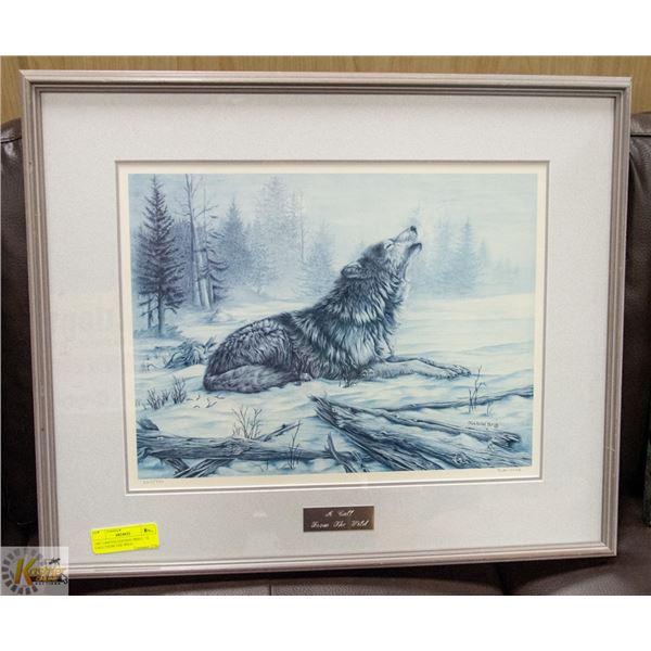 1987 LIMITED EDITION PRINT- "A CALL FROM THE WILD