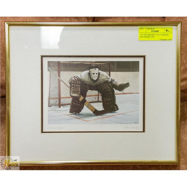 "AT THE CREASE" 13 X 11 SIGNED KEN DANBY 1972