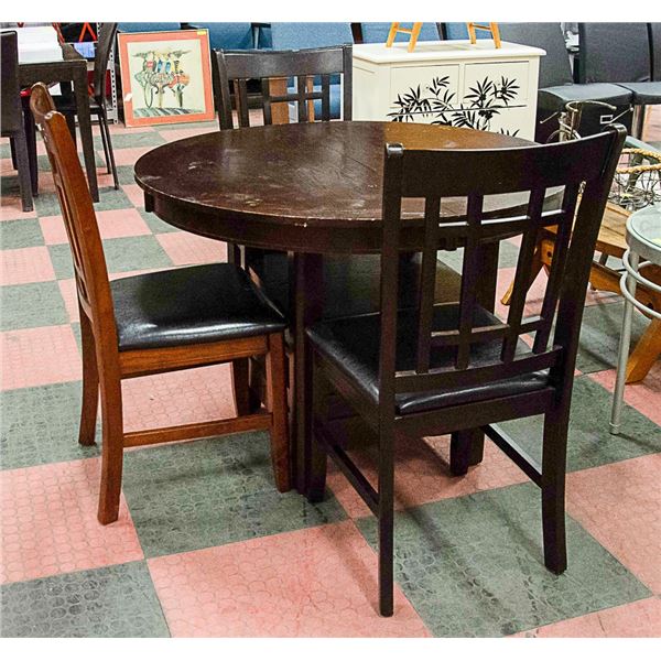 KITCHEN TABLE WITH 3 CHAIRS 42" DIAMETER