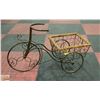 Image 1 : METAL TRICYCLE PLANT HOLDER, 23 WIDE X 14 TALL