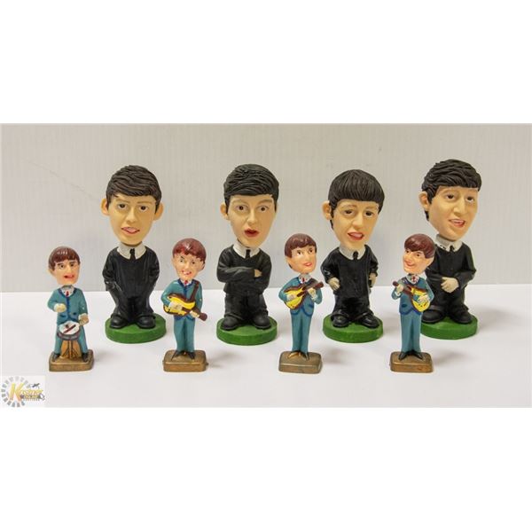 BOBBLE HEADS THE BEATLES. LARGE AND SMALL