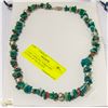 Image 1 : LARGE GENUINE TURQUOISE STONES 18" NECKLACE