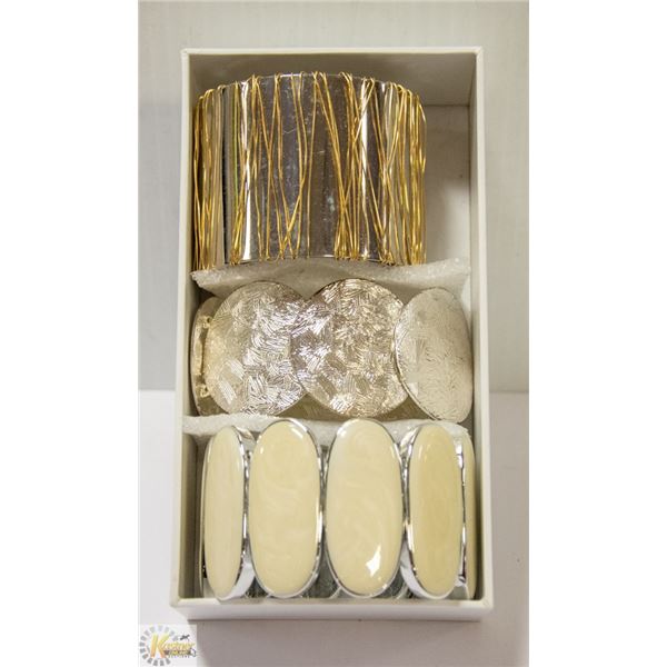 3 VINTAGE FASHION BRACELETS