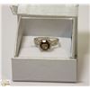 Image 1 : .925 SILVER RING SZ7 SMOKY QUARTZ