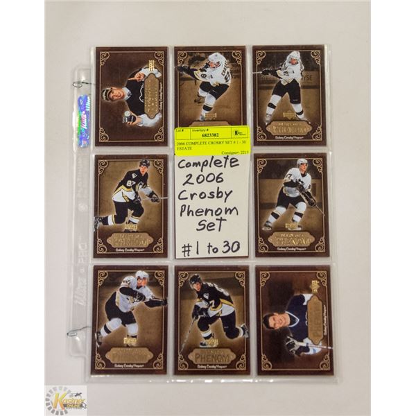 2006 COMPLETE CROSBY SET # 1 - 30 ESTATE