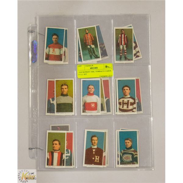 1909 REPRINT NHL TOBBACO CARDS FULL SET