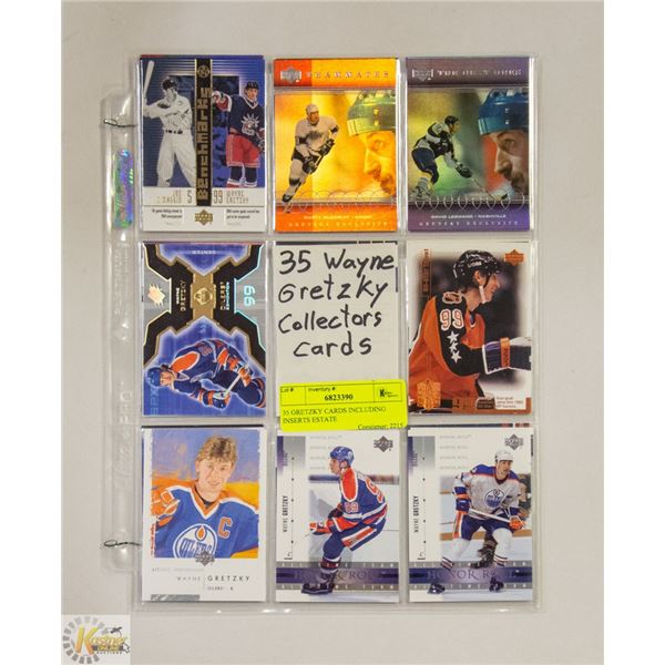 35 GRETZKY CARDS INCLUDING INSERTS ESTATE
